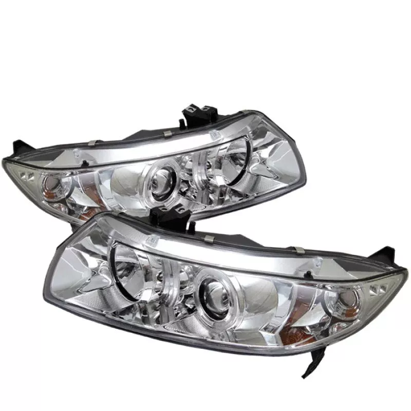 Spyder Honda Civic 06-08 2Dr Projector Headlights LED Halo Chrome High H1 Low H1 PRO-YD-HC06-2D-HL-C 5010797