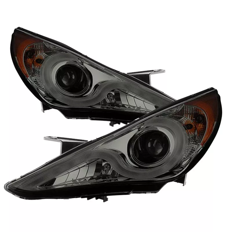 Spyder Hyundai Sonata 11-13 Projector Headlights- Light Bar DRL Chrm PRO-YD-HYSON11V2-LBDRL-SM 5080899