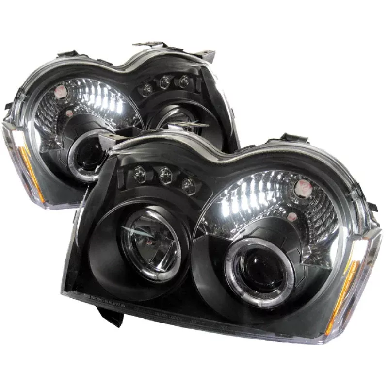 Spyder Jeep Grand Cherokee 05-07 Projector Headlights LED Halo LED Blk Low 9006 PRO-YD-JGC05-HL-BK 5011091