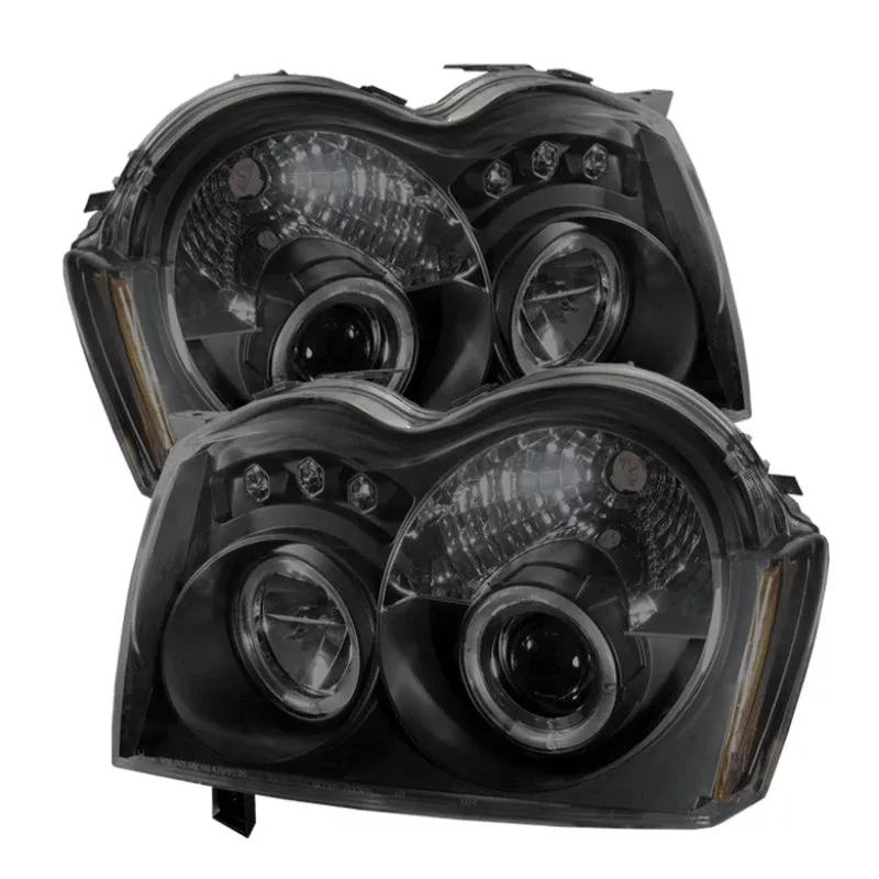 Spyder Jeep Grand Cherokee 05-07 Projector Headlights LED Halo LED Blk Smke PRO-YD-JGC05-HL-BSM 5078551