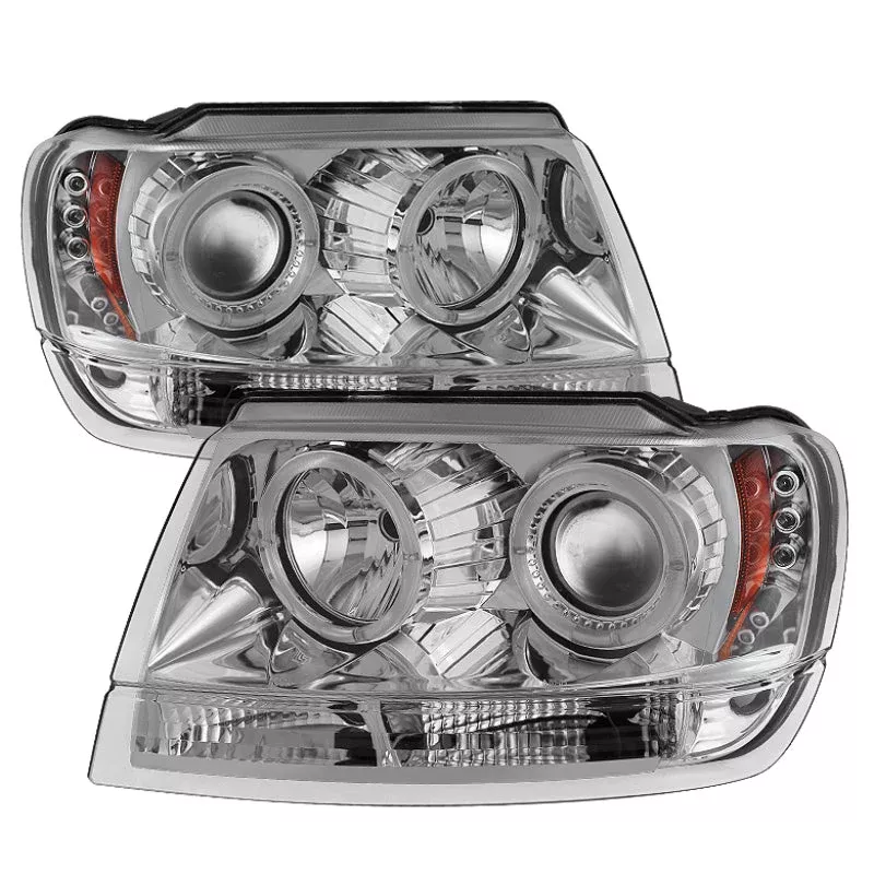Spyder Jeep Grand Cherokee 99-04 Projector Headlights LED Halo LED Chrm – PRO-YD-JGC99-HL-C 5011152