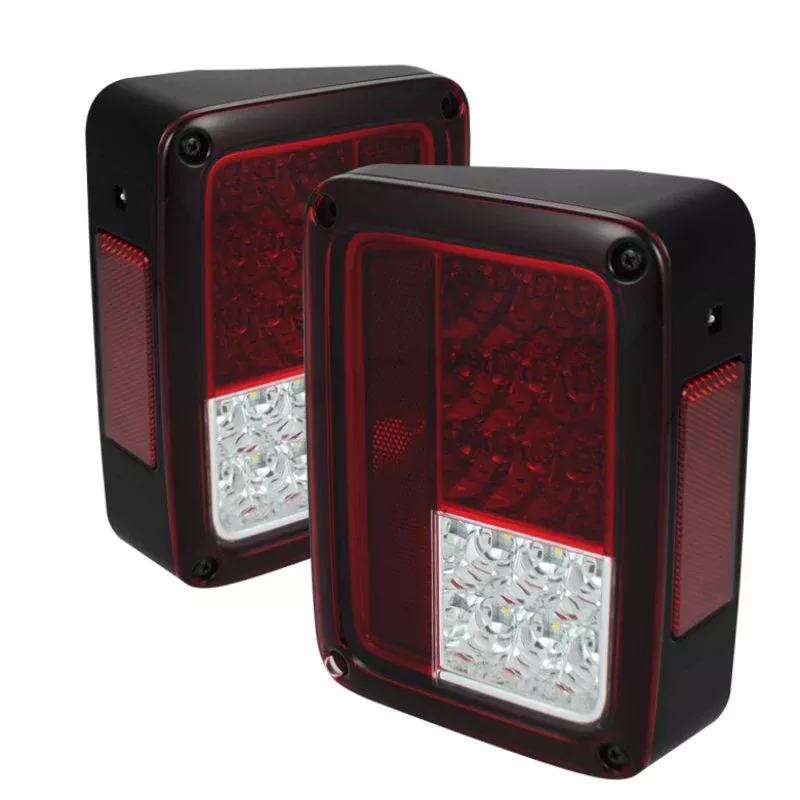 Spyder Jeep Wrangler 07-15 LED Tail Lights Red Clear ALT-YD-JWA07-LED-RC 5070401
