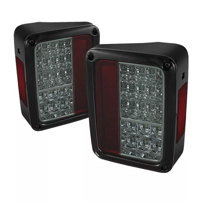 Spyder Jeep Wrangler 07-15 LED Tail Lights Smoke ALT-YD-JWA07-LED-SM 5070418