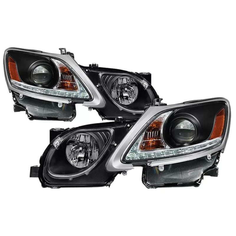 Spyder Lexus GS 300 / 350 / 450 06-11 Headlights – HID Model Only – Black PRO-YD-LG06-HID-DRL-BK 5082800
