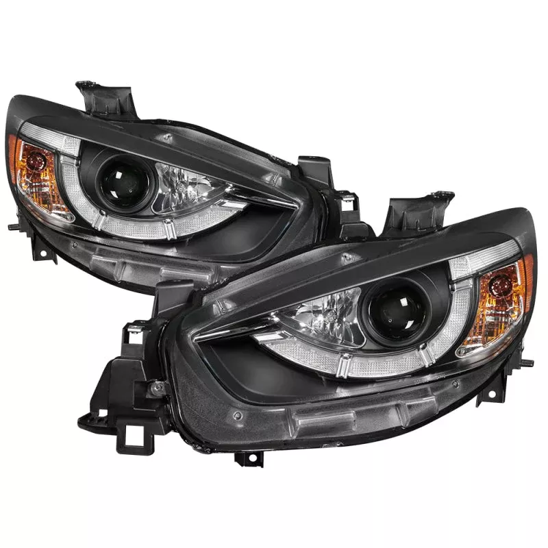 Spyder Mazda CX-5 13-15 Projector Headlights – DRL LED – Black PRO-YD-MCX513-DRL-BK 5083319