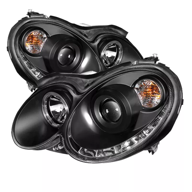 Spyder Mercedes Benz CLK 03-09 Projector Halogen Model- LED Halo DRL Blk PRO-YD-MBCLK03-DRL-BK 5038036