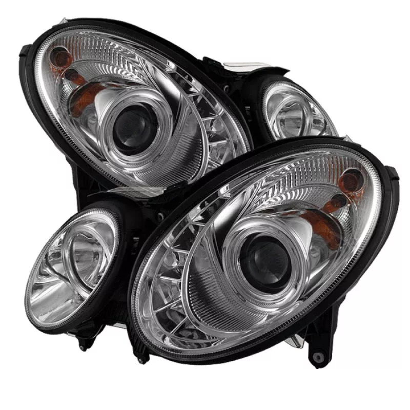 Spyder Mercedes Benz E-Class 07-09 Projector Headlights Halogen – DRL Chrm PRO-YD-MBW21107-DRL-C 5029355