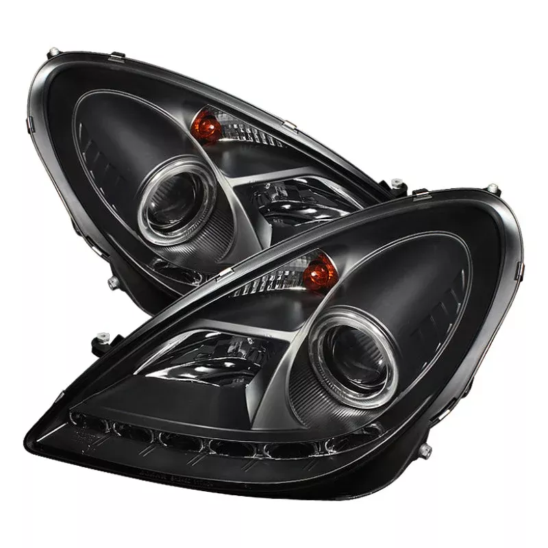 Spyder Mercedes Benz SLK 05-10 Projector Headlights Halogen Model- DRL Blk PRO-YD-MBSLK05-DRL-BK 5032546