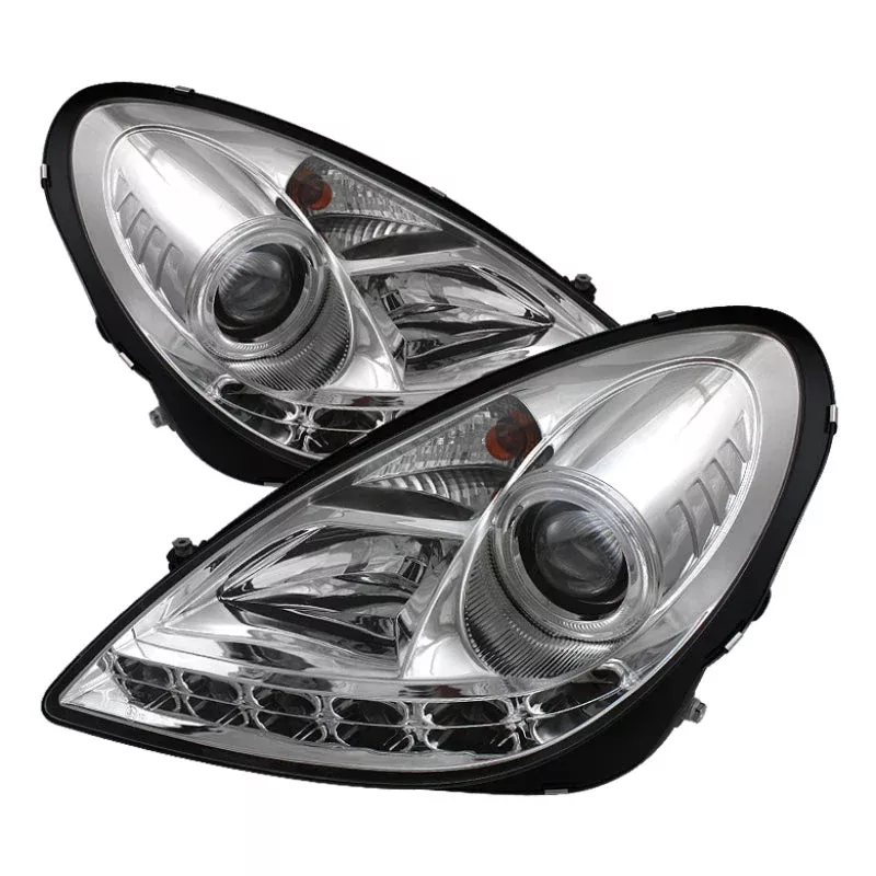 Spyder Mercedes Benz SLK 05-10 Projector Headlights Halogen Model- DRL Chrm PRO-YD-MBSLK05-DRL-C 5032539