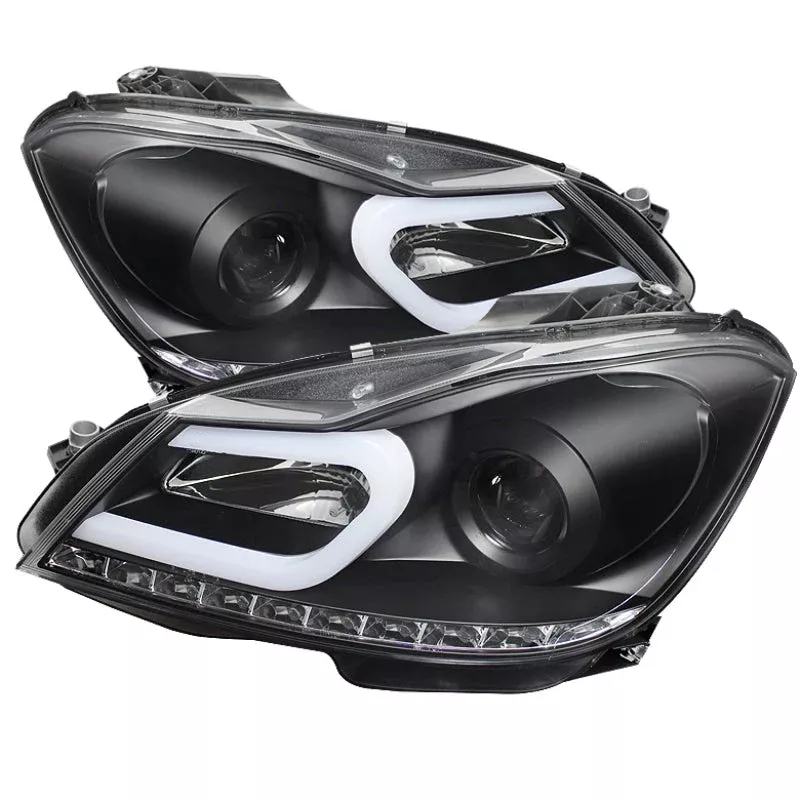 Spyder Mercedes Benz W204 C-Class 12-13 Projector Halogen Model- DRL Blk PRO-YD-MBW20412-DRL-BK 5074249