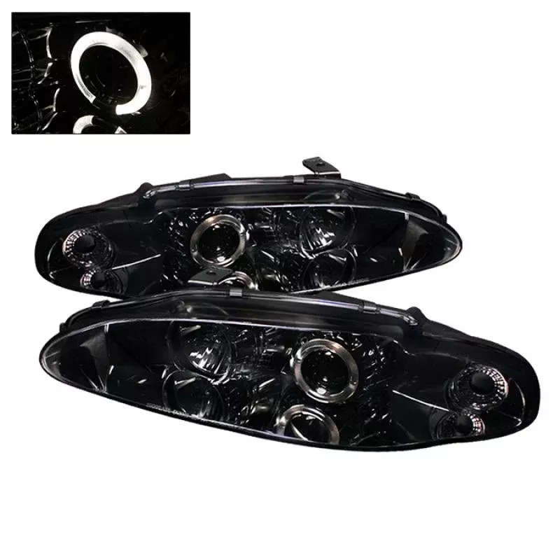 Spyder Mitsubishi Eclipse 95-96 Projector Headlights LED Halo Smke High H1 Low H1 PRO-YD-ME95-HL-SMC 5011442