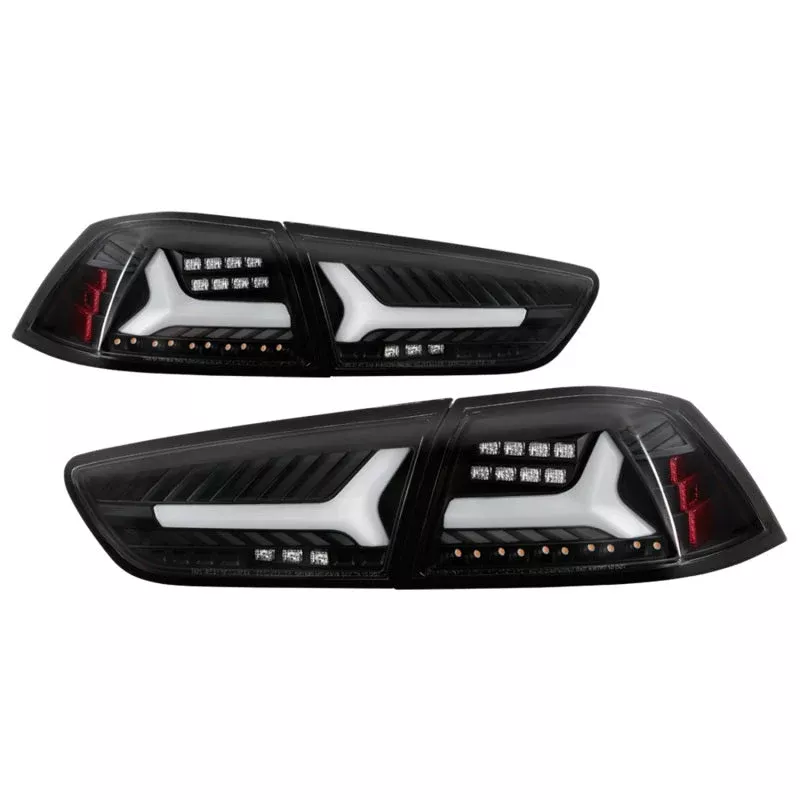 Spyder Mitsubishi Lancer/Evolution X 08-14 V2 LED Tail Lights – Black ALT-YD-ML08V2-SEQ-BK 5088130
