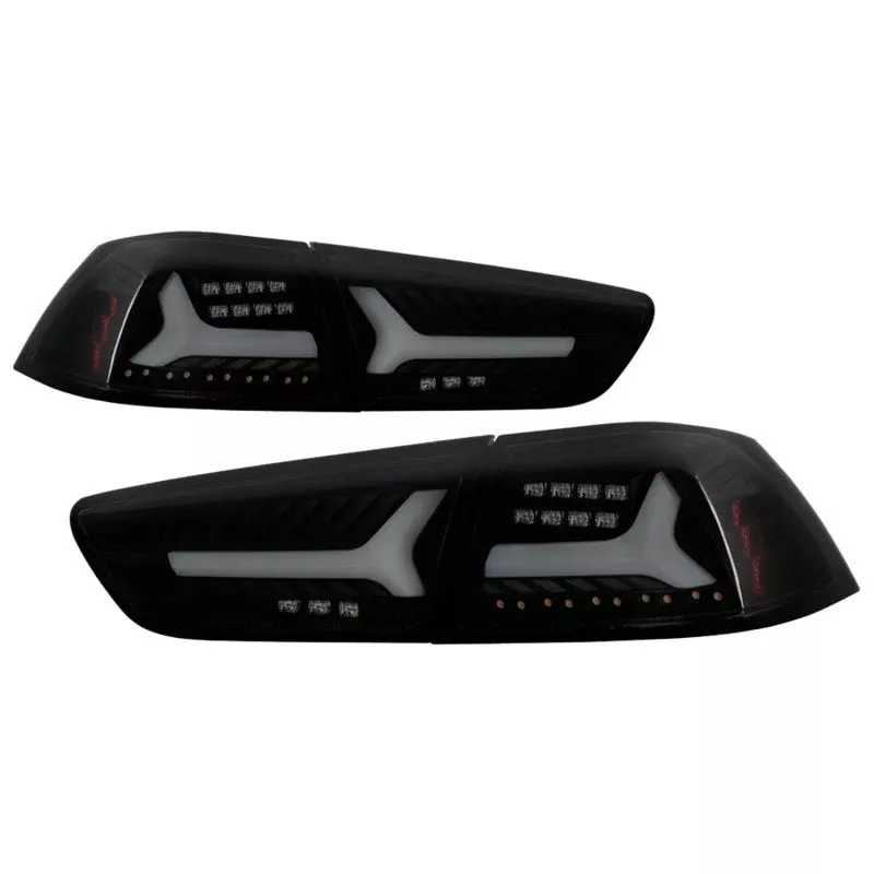 Spyder Mitsubishi Lancer/Evolution X 08-14 V2 LED Tail Lights – Black Smoke ALT-YD-ML08V2-SEQ-BSM 5088147