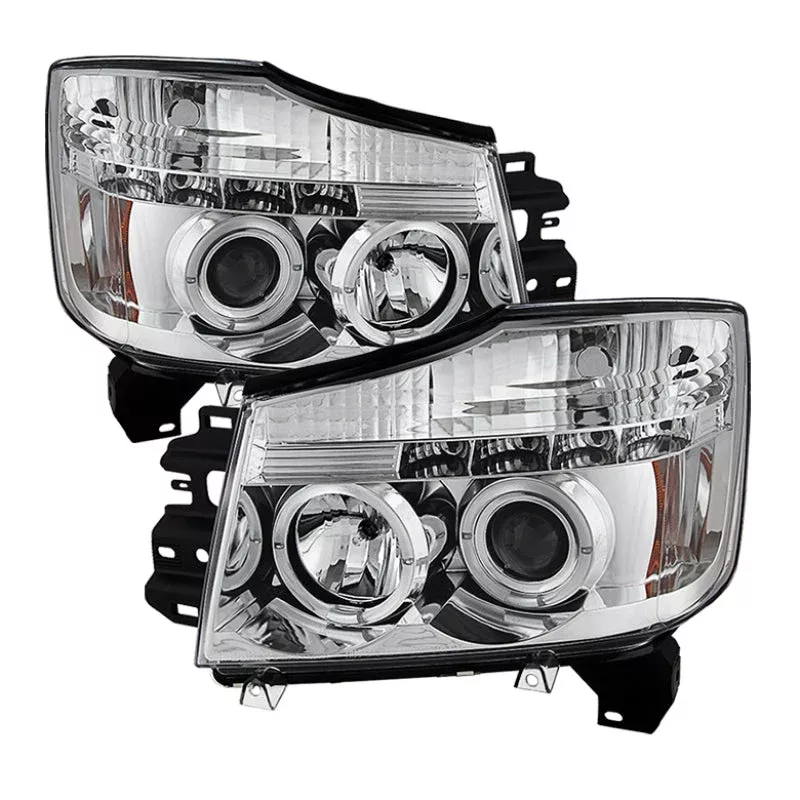 Spyder Nissan Titan 04-14/Armada 04-07 Projector Headlights LED Halo LED Chrm PRO-YD-NTI04-HL-C 5011589