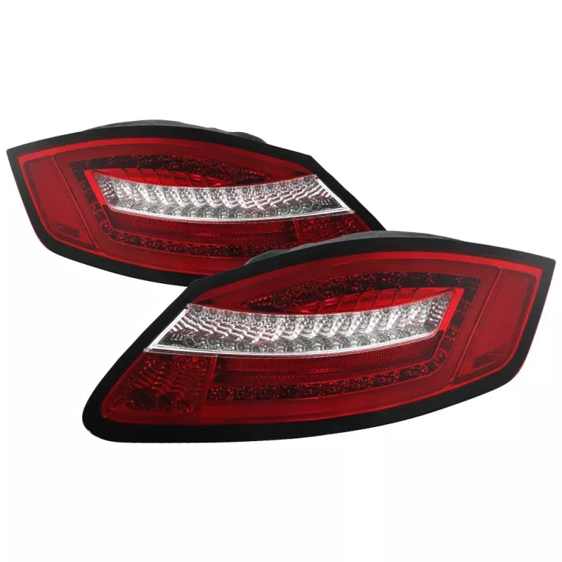 Spyder Porsche 987 Cayman 06-08 / Boxster 05-08 LED Tail Lights – Red Clear ALT-YD-P98705-LED-RC 5083173