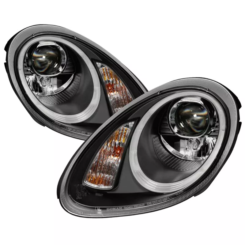 Spyder Porsche Cayman 05-08 Headlights – Halogen Model Only – Black PRO-YD-P98705-HID-DRL-BK 5083210