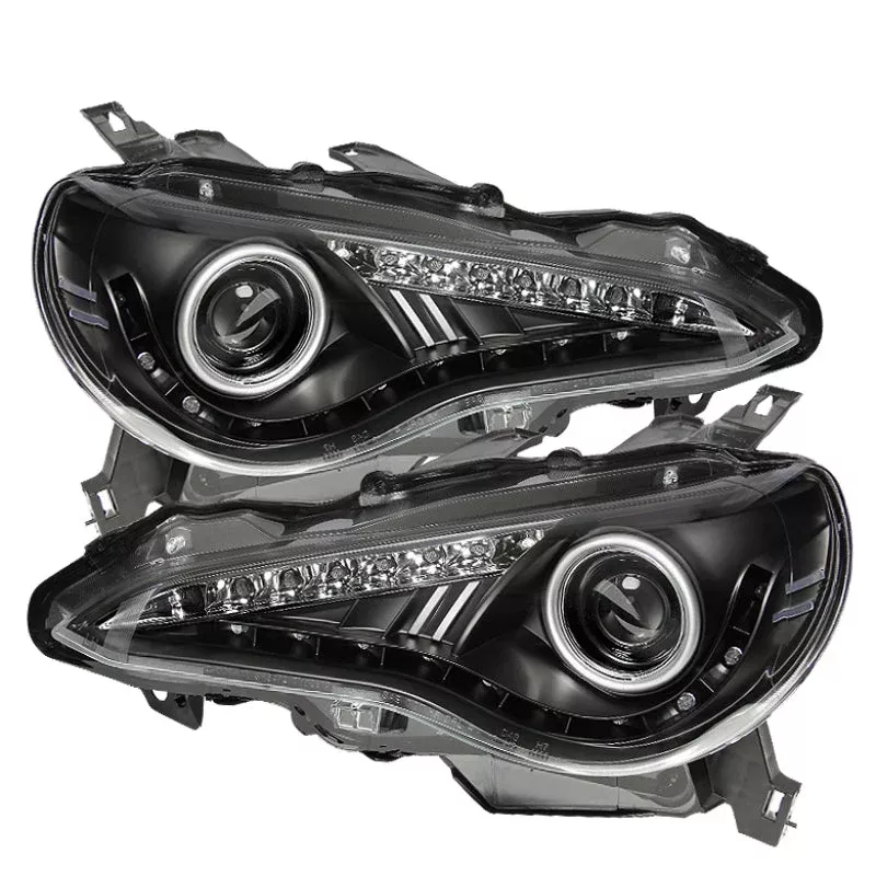 Spyder Scion FRS 12-14 Projector Headlights DRL LED Black PRO-YD-SFRS12-BK 5075413
