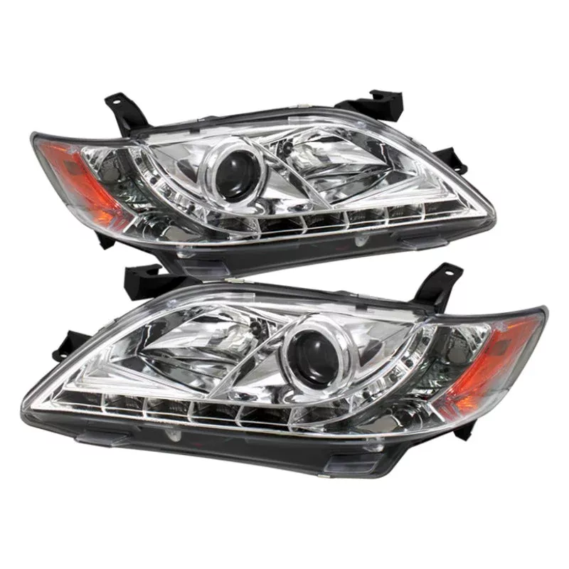 Spyder Toyota Camry 07-09 Projector Headlights DRL Chrome High H1 Low H7 PRO-YD-TCAM07-DRL-C 5039415