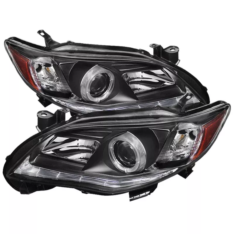 Spyder Toyota Corolla 11-13 Projector Headlights Halogen Model Only – DRL LED Blk PRO-YD-TC11-DRL-BK 5074263