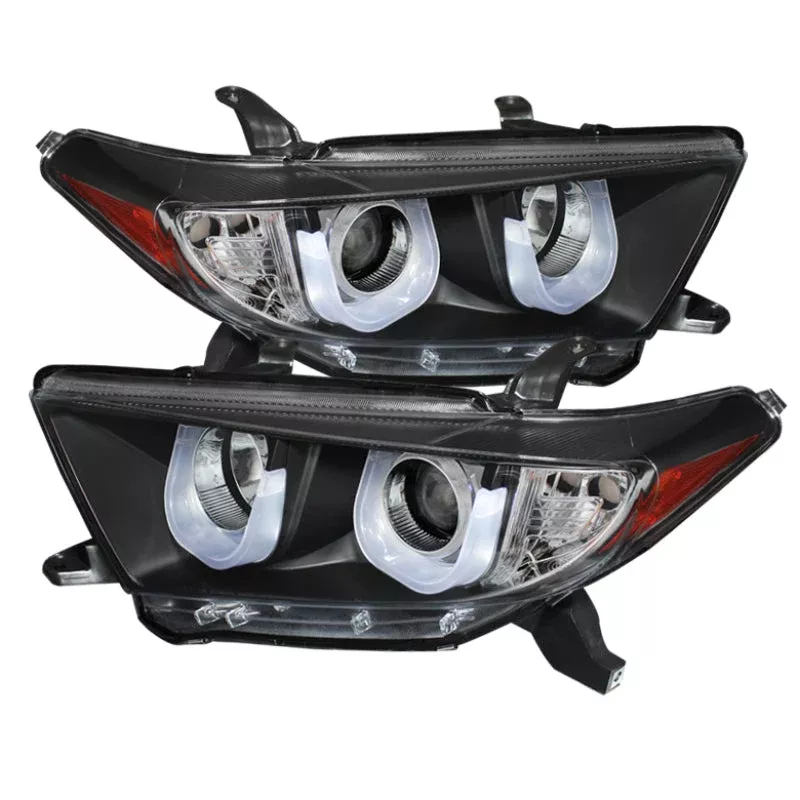 Spyder Toyota Highlander 11-13 Projector Headlights 3D DRL Blk PRO-YD-THLAN11-3DDRL-BK 5075055