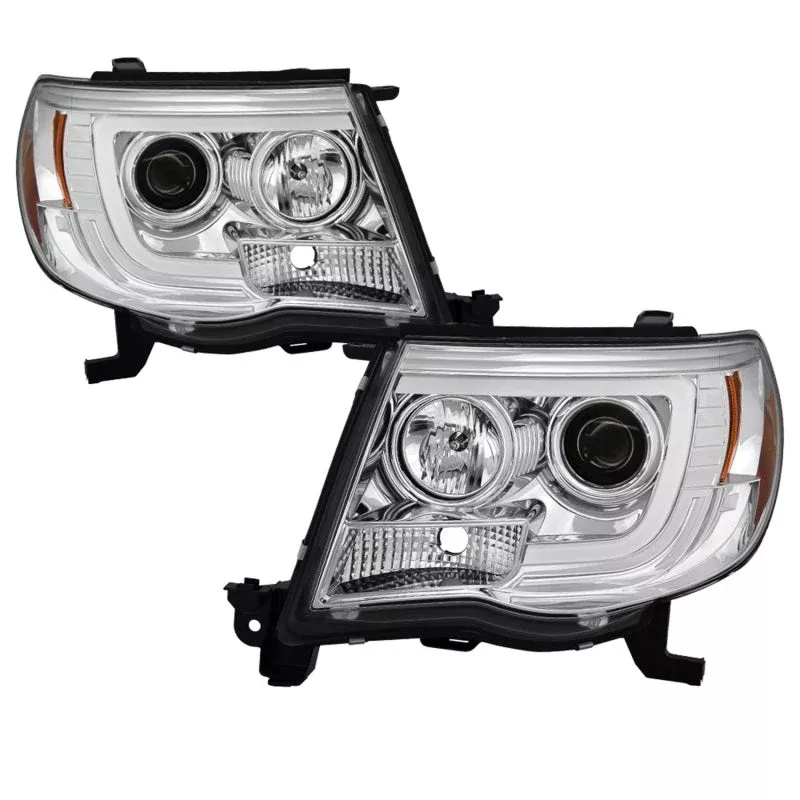 Spyder Toyota Tacoma 05-11 Projector Headlights – Light Bar DRL – Chrome PRO-YD-TT05V2-LB-C 5084668