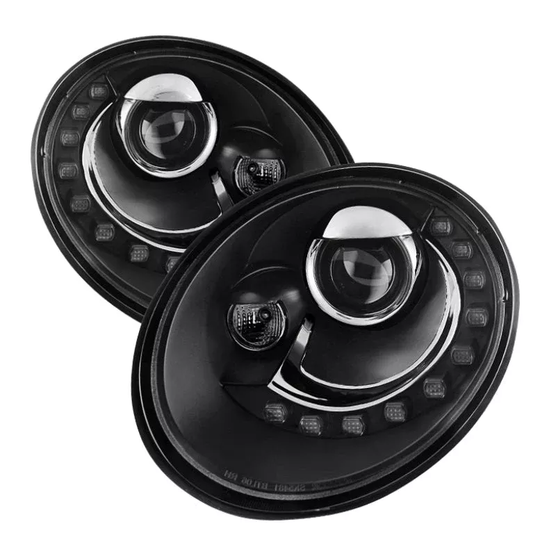 Spyder Volkswagen Beetle 06-10 Projector Headlights DRL LED Black PRO-YD-VB06-DRL-BK 5080929