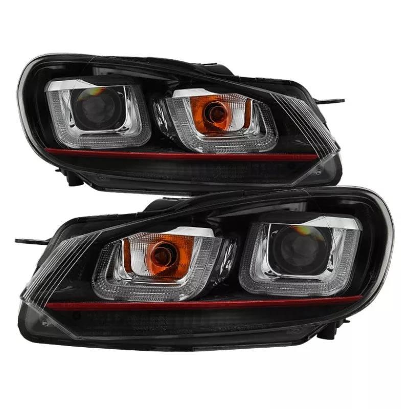 Spyder Volkswagen Golf / GTI 10-13 Version 3 Projector Headlights – Black PRO-YD-VG10V3R-DRL-BK 5082046