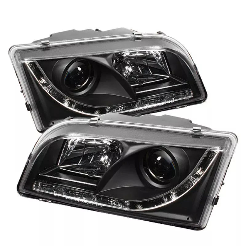 Spyder Volvo S40 97-03 Projector Headlights DRL Black High H1 Low H1 PRO-YD-VOS4097-DRL-BK 5030351
