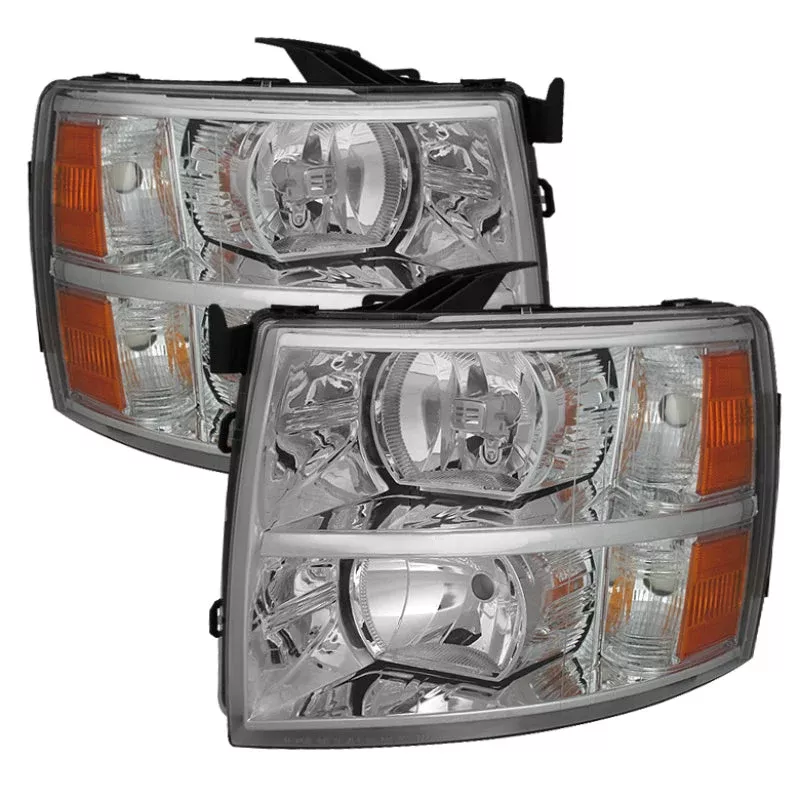 SPYDER Xtune Chevy Silverado 07-13 Crystal Headlights Chrome HD-JH-CS07-AM-C 5076984