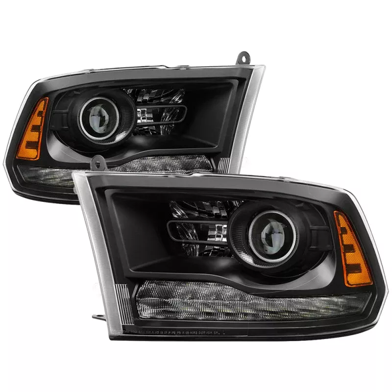 SPYDER xTune Dodge Ram 13-17 ( w/ Factory Projector LED) Projector Headlight – Black HD-JH-DR13-P-BK 9040238
