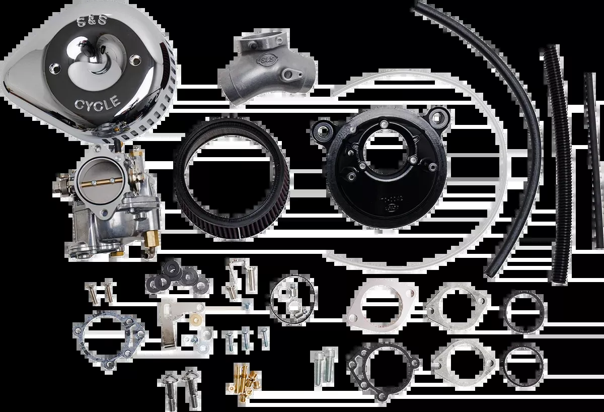 Super G Carburetor with Stealth Air Cleaner Kit - Chrome - Twin Cam