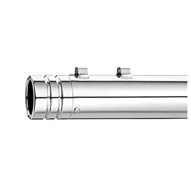 Supertrapp / Kerker Replacement End Cap Chrome Grooved Billet 3.5"