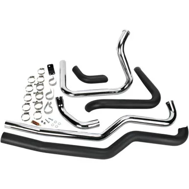 Supertrapp True Duals 2:2 Black Exhaust Head Pipes HD FLH / FLT 85-08