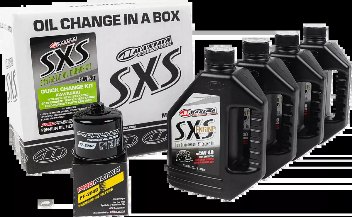 SXS Synthetic Oil Change Kit - Kawasaki Teryx - 5W40