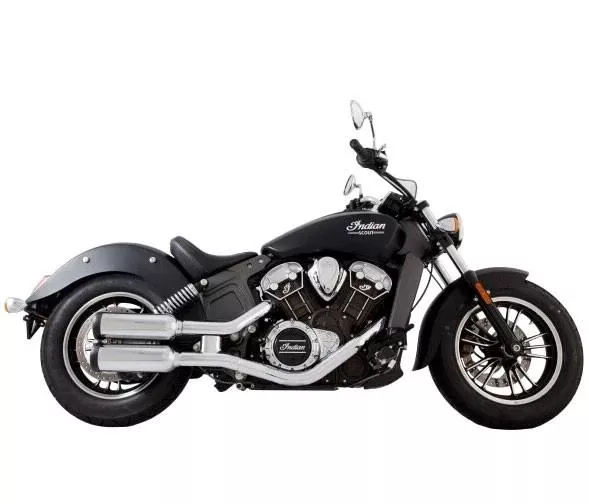 TAB Performance Short Slip On Mufflers for '15-24 Indian Scout (Select Tip and Finish)