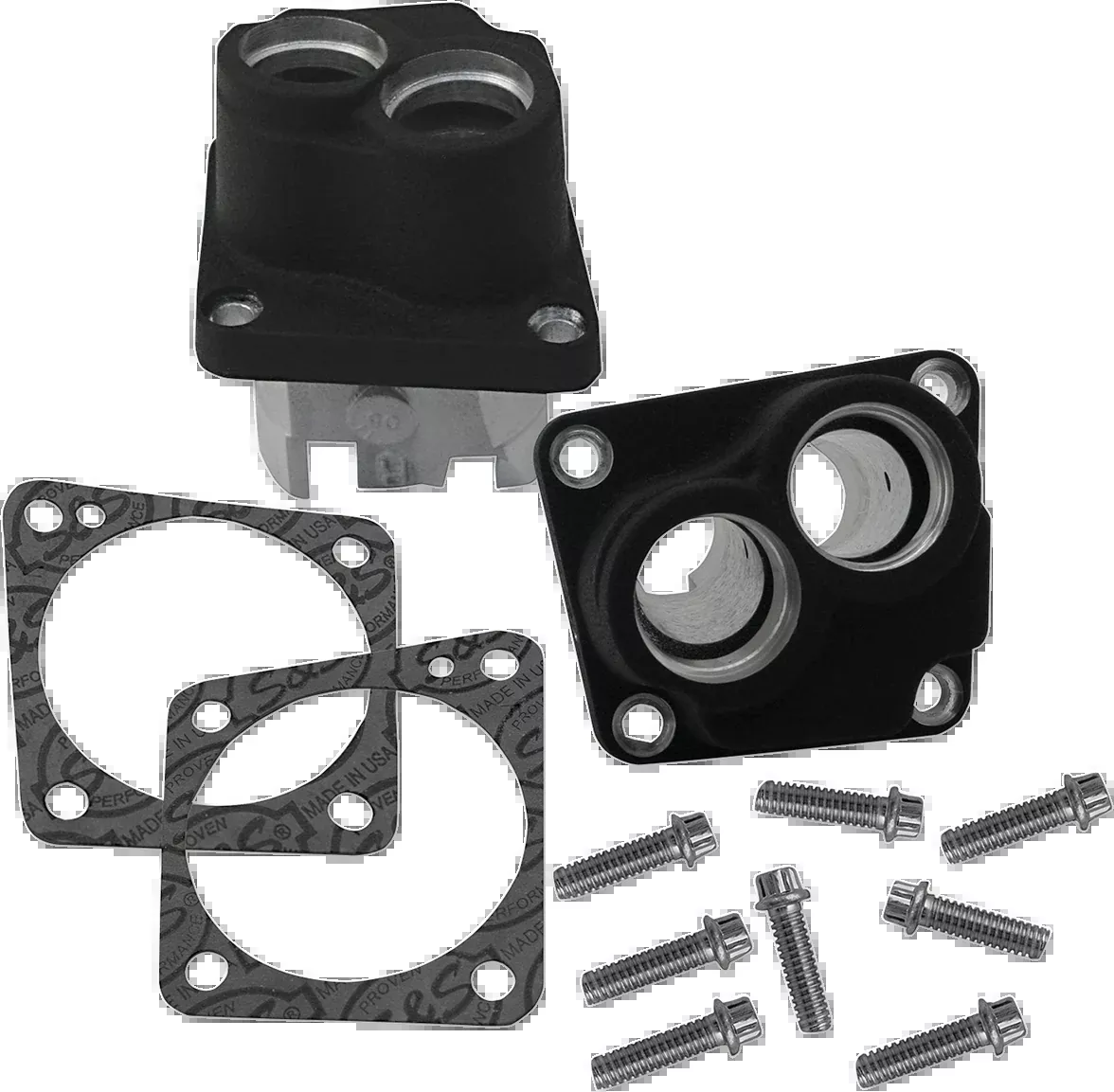 Tappet Guide Kit - Cast - Wrinkle Black - V-Series | Super Stock Crankcases