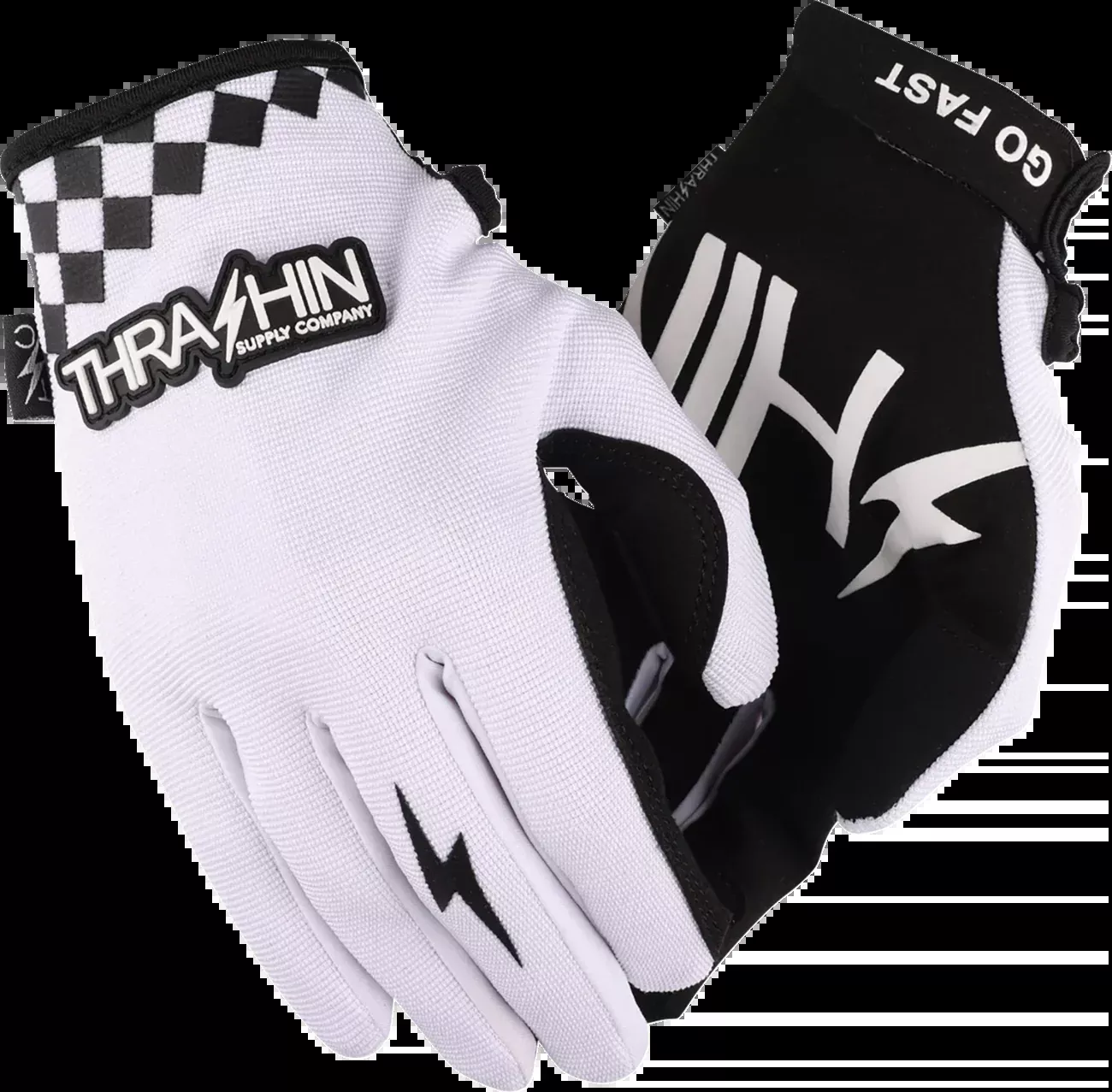 Thrashin Supply Co. Go Fast Stealth Gloves - White - Small - SV1-10-08