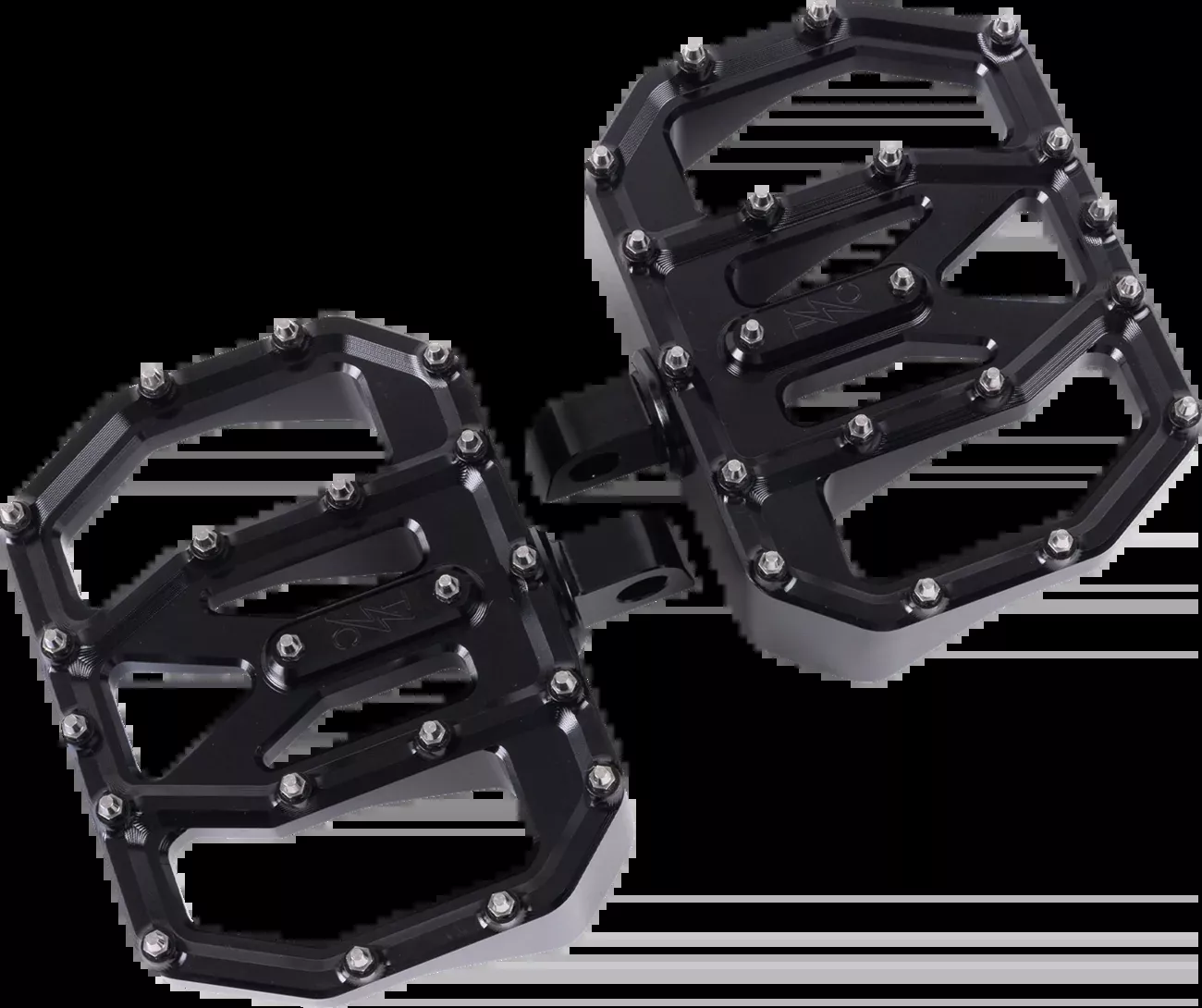 Thrashin Supply Co. Mini Aggressor Floorboards - Black - Rear - TSC-2031-1-D
