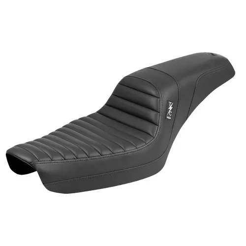 Thrashin x Saddlemen Step Up Tuck N Roll Seat for 1996-2003 Harley Dyna - Black