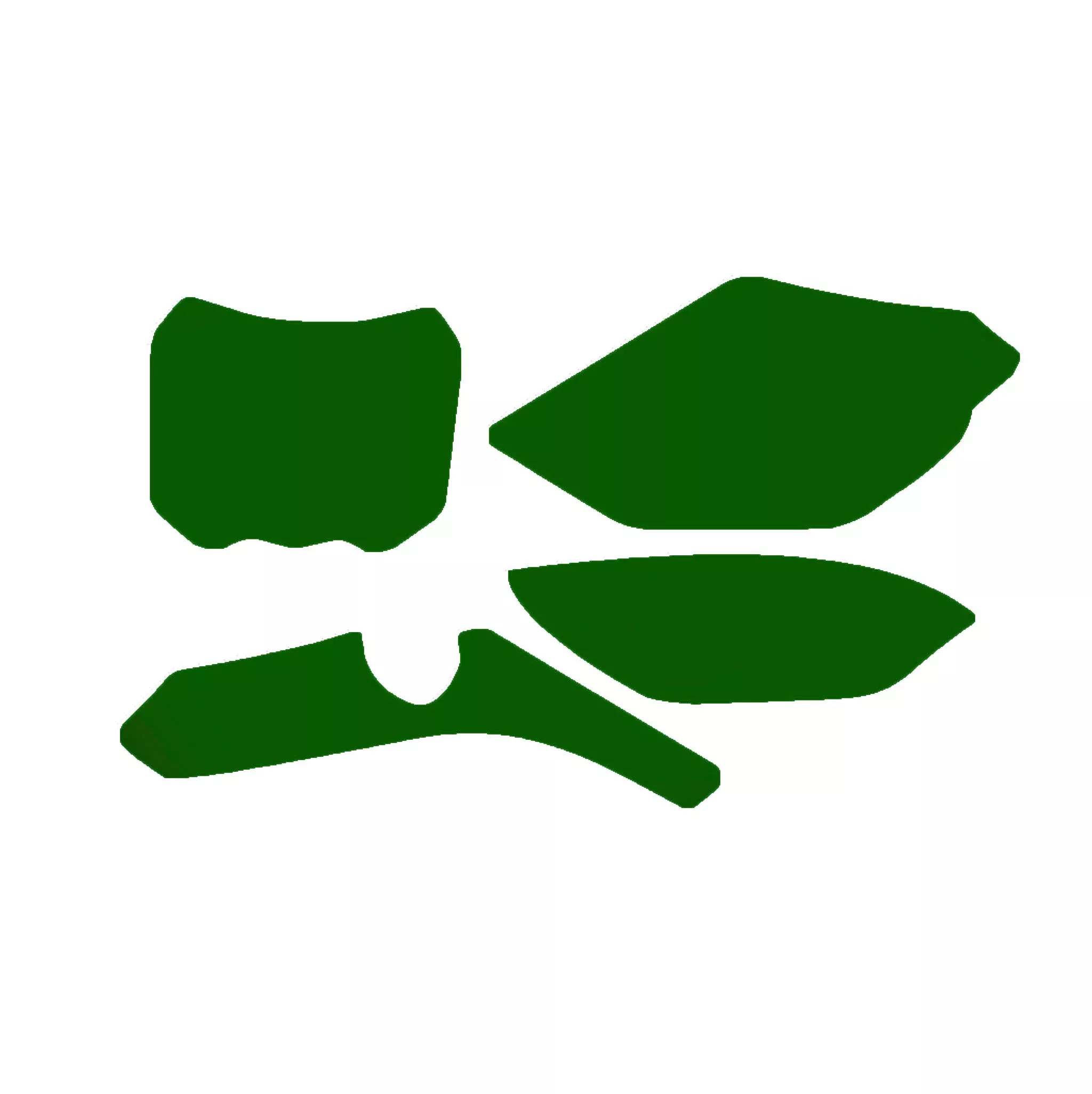 TM 4-STROKE MX 450-530 2022-25, BLACKBIRD 3818/30 GREEN, NUMBER BOARD BACKGROUNDS