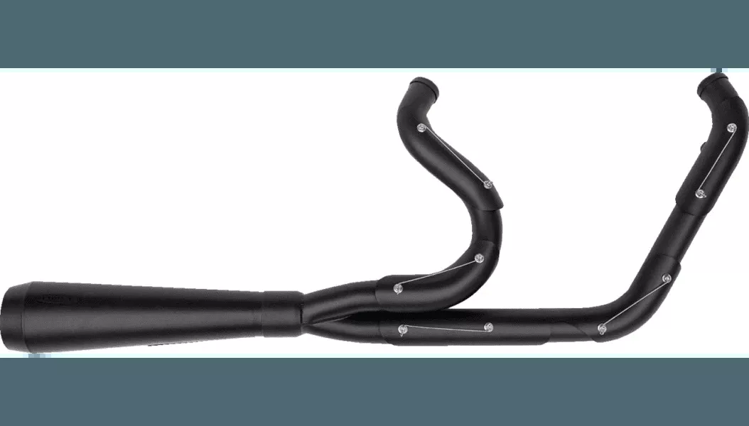Trask 2 into 1 Assault Exhaust System for '18-24 Harley Davidson Softail Models without saddlebags (Full Black or Full Polished)