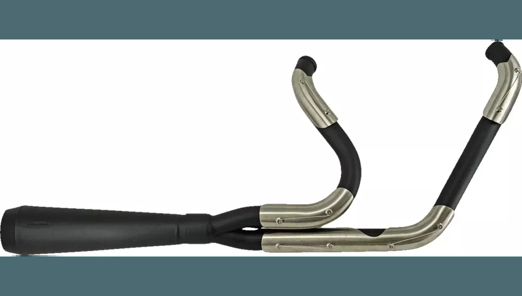 Trask Assault 2 into 1 Stainless Exhaust for '06-17 Harley Davidson Dyna - Black