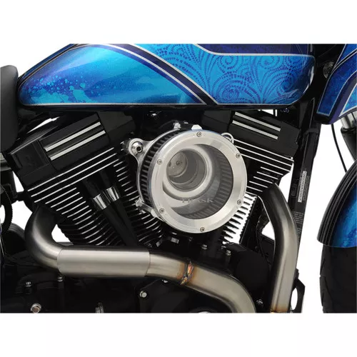 Trask Assault Charge High-Flow Air Cleaner for 1999-2017 Harley Twin Cam Cable Throttle - Chrome