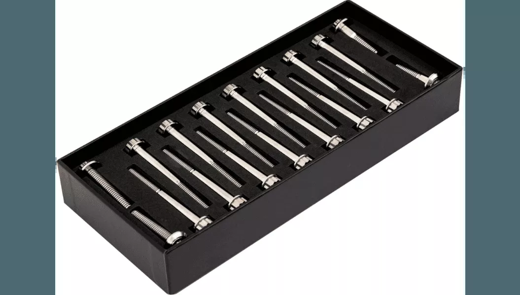Trask Bitchin Bolts Crankcase Bolt Kit for '17-25 Harley Davidson Touring and H-D FL Trike - Grade 5 Titanium