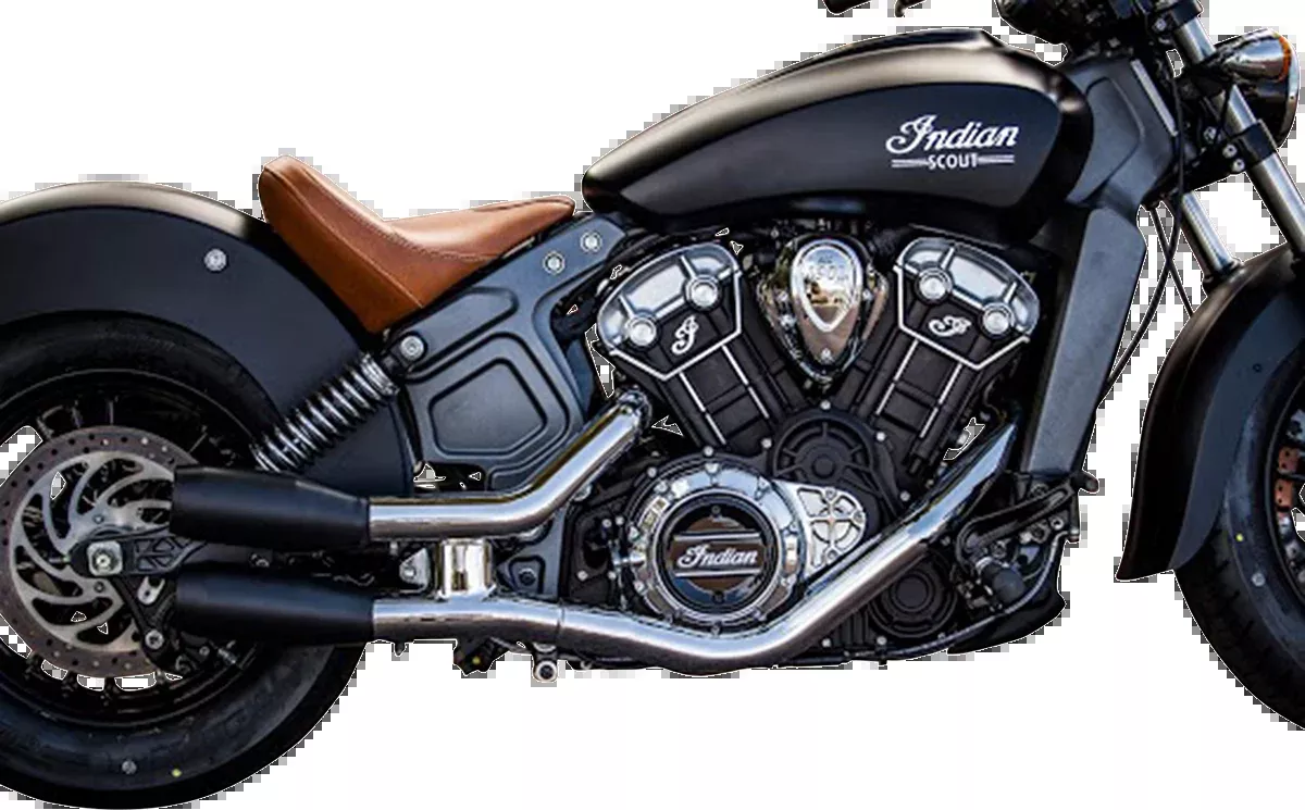Trask Black Slip-On Motorcycle Mufflers for 2015-2022 Indian Scout Bobber Sixty