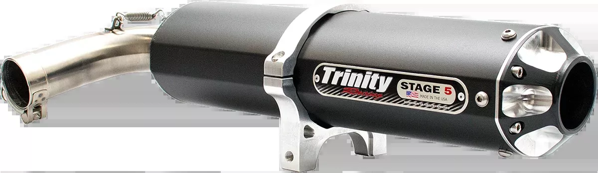 Trinity Racing Black Single Canister Stage 5 Muffler 2016-2023 Yamaha YXZ 1000R