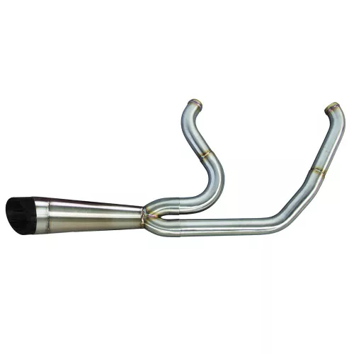 Two Brothers Racing Shorty Turnout Exhaust for 2006-2017 Harley Dyna - Stainless
