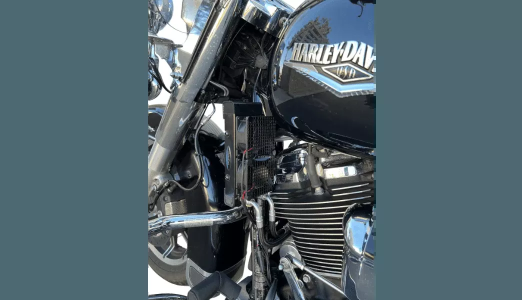 UltraCool Oil Cooler for '17-23 Harley Davidson M8 Touring Models w/ Chopped Engine Guard or Road Glide Fairing Spoiler