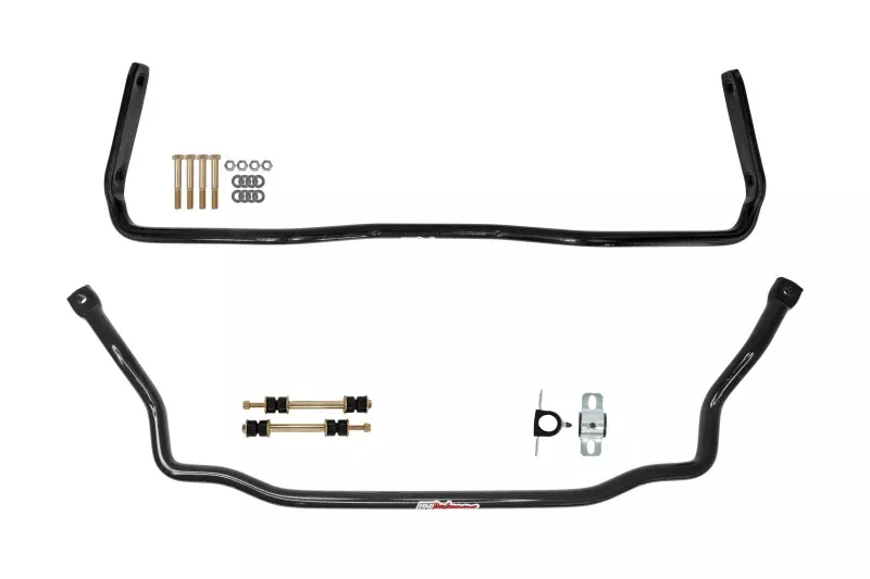 UMI Performance 64-72 GM A-Body Solid Front and Rear Sway Bar Kit BLACK - 403534-B