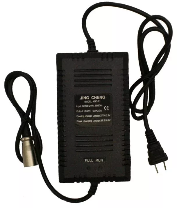 Universal Parts 24V 2 Amp Standard Battery Charger 3-Pin XLR Style